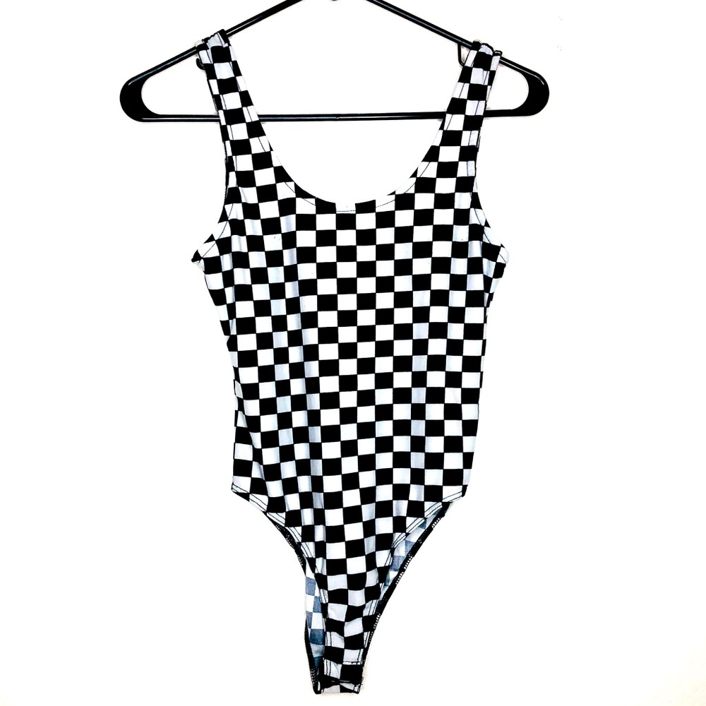 Forever 21 Checkered Bodysuit